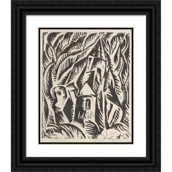 Lois Mailou Jones 15x18 Black Ornate Wood Framed Double Matted Museum Art Print Titled - The Picture-Poetry Book Pl19 (1935)