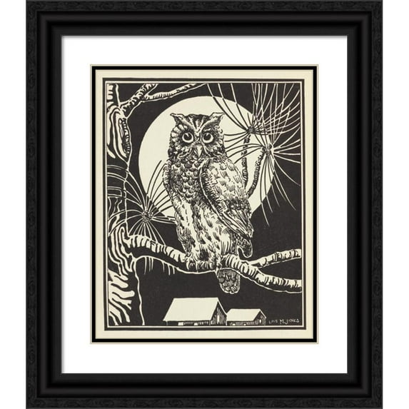 Lois Mailou Jones 20x24 Black Ornate Framed Double Matted Museum Art Print Titled: The Picture-Poetry Book Pl6 (1935)