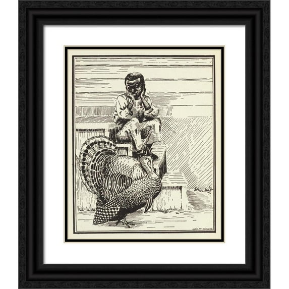 Lois Mailou Jones 20x24 Black Ornate Framed Double Matted Museum Art Print Titled: The Picture-Poetry Book Pl7 (1935)