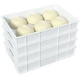 thumbnail image 1 of Loiycg 4 Packs Plastic Dough Proofing Boxes, Commercial Stackable Pizza Proofing Dough Trays, White, 1 of 7