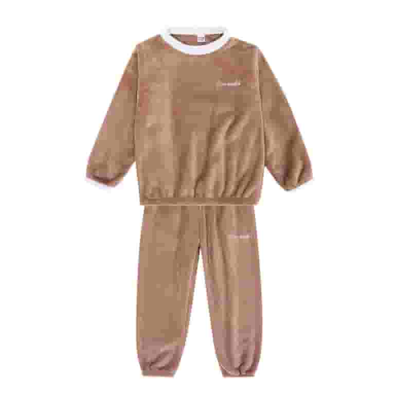 Boys & Girls Flannel Clothes Set – Sweatshirt Top & Pants Winter Loungewear, Soft Fuzzy Fleece Outfit For Toddlers & Teens