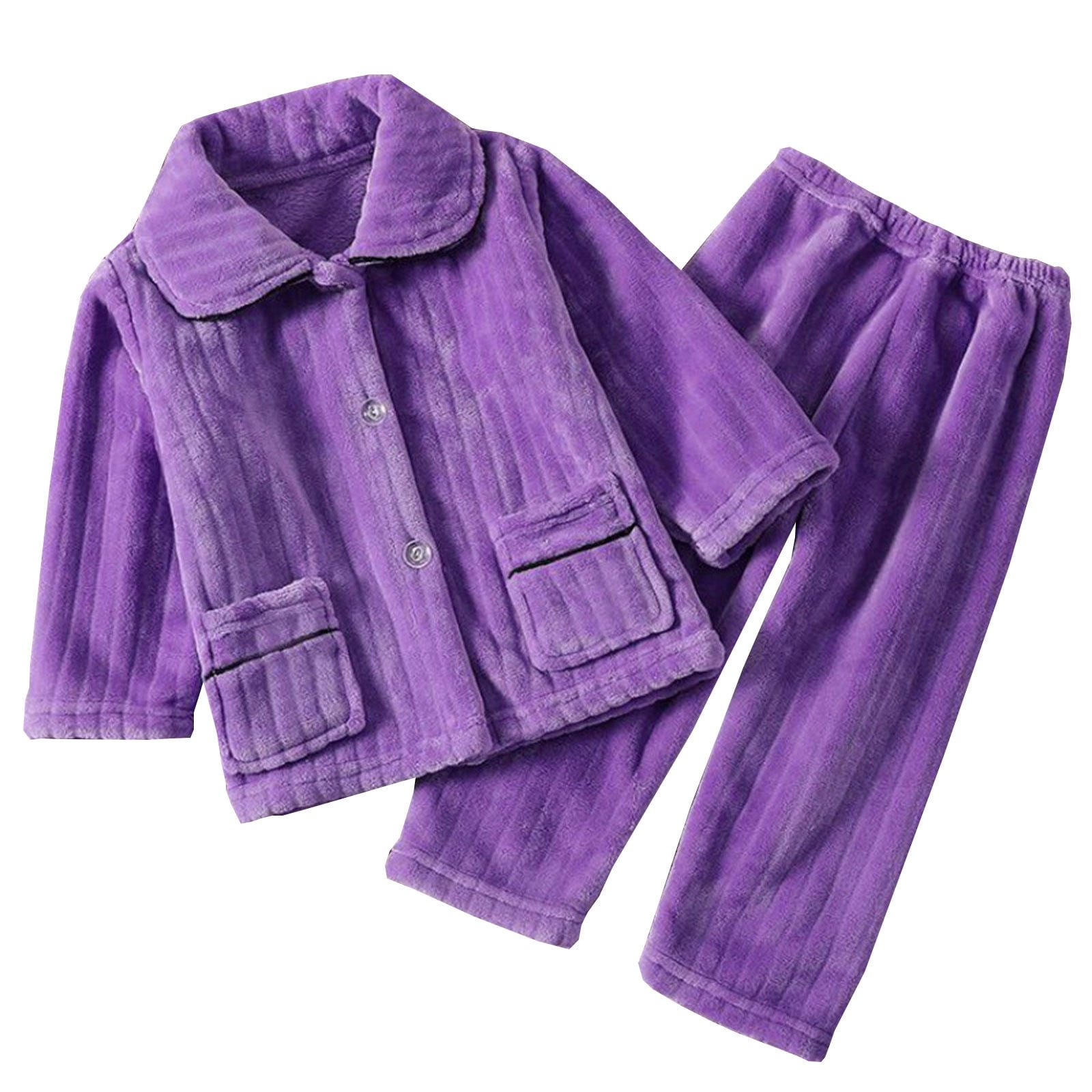 Lojoutye 2025 NEW Boys Outfits&Set Fleece Pajama Sets Boys First