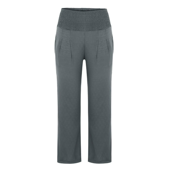 Lojoutye 2025 Trousers Leg Solid Women Pant Suits Casual Color Wide Women Loose Women Pants Casual Workout High Waist Pants Women's Womens Casual Pants Size 14 Casual Pants