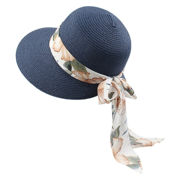 Lojoutye 2025 Womens Sun Straw Hat Slouch Hat Men 62 Summer Hat Foldable Roll Vintage Bucket Hat Up Floppy Beach Hats Glider Hat Uv Upf50 Caps Thermal Hat Red Bucket Hat Hair Transplant Hat One H