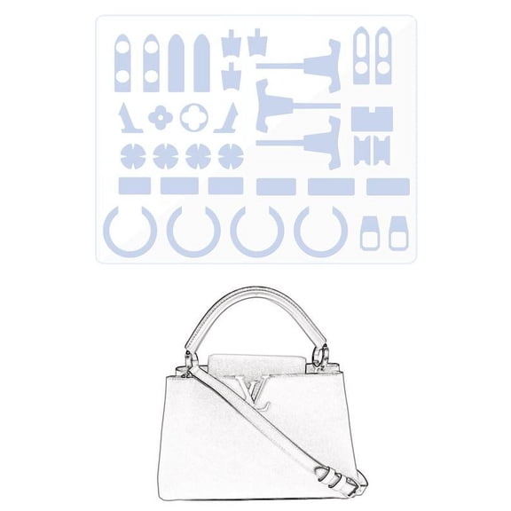 LokChuiDor Hardware Protective Film, Compatible with LV Capucines Series(PM/MM/BB/Mini). Purse Hardware Sticker Transparent, Anti-Scratch, Clear (for Capucines PM/MM)