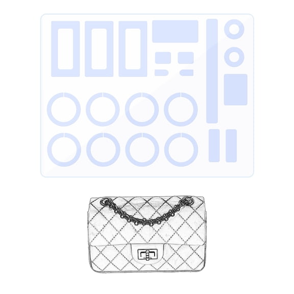 LokChuiDor Hardware Protective Film, Compatible with CC 2.55(Medium/Small). Purse Hardware Sticker Transparent, Anti-Scratch, Clear