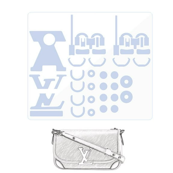LokChuiDor Hardware Protective Film, Compatible with LV Buci Purse Hardware Sticker Transparent, Anti-Scratch, Clear