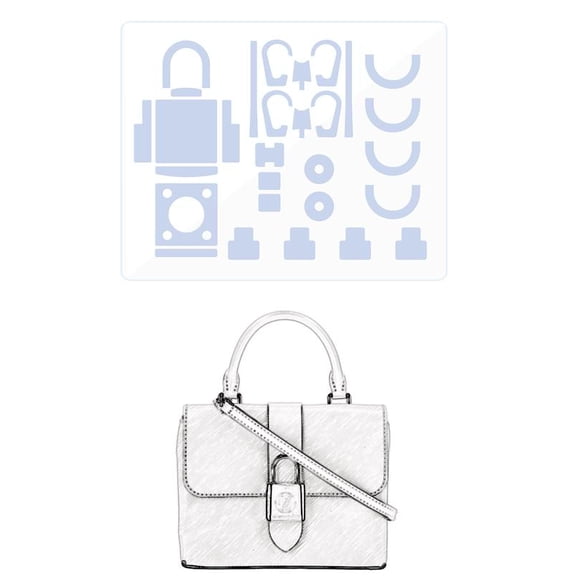 LokChuiDor Hardware Protective Film, Compatible with LV Locky BB. Purse Hardware Sticker Transparent, Anti-Scratch, Clear