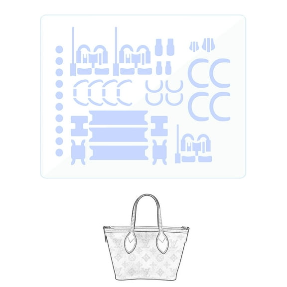 LokChuiDor Hardware Protective Film, Compatible with LV Neverfull BB Purse Hardware Sticker Transparent, Anti-Scratch, Clear