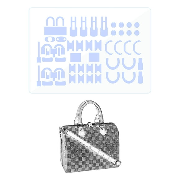 LokChuiDor Hardware Protective Film, Compatible with LV Speedy 25 Speedy 30 Purse Hardware Sticker Transparent, Anti-Scratch, Clear