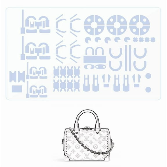 LokChuiDor Hardware Protective Film, Compatible with LV Speedy Trunk 20. Purse Hardware Sticker Transparent, Anti-Scratch, Clear
