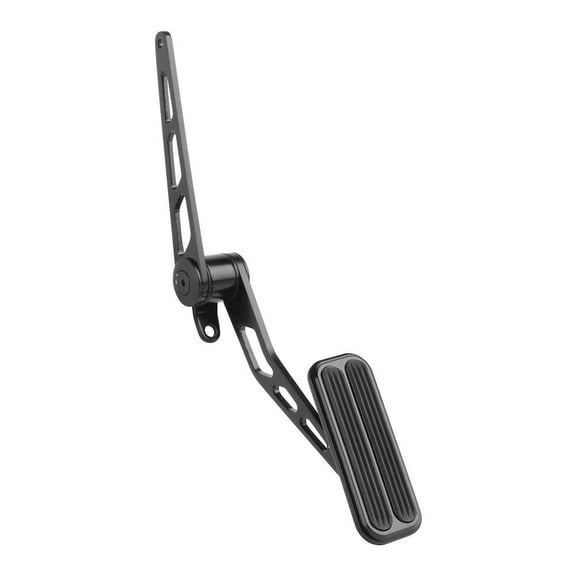 Lokar Blk Steel Spring-Loaded Throttle Pedal w/Rubber