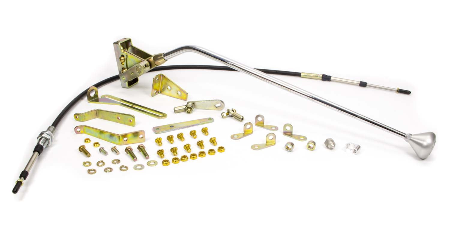 Lokar 8-Inch Floor Mount Shifter For AOD Transmission - With Mushroom Shaped Knob (Part # FMS6AODEM)