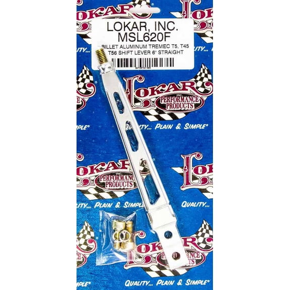 Lokar MSL620F LOCMSL620F MANUAL TRANSMISSION SHIFTER LEVER; TREMEC/BORG WARNER T5/T45/T56; BILLET ALUMINU