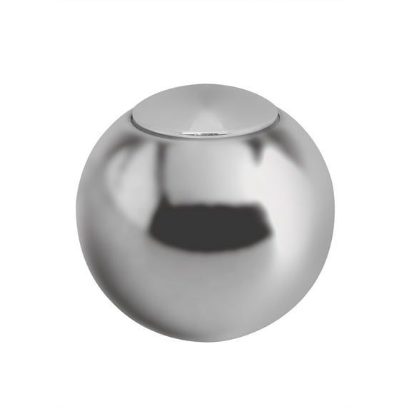 Lokar SK-6922 LOCSK-6922 KNOB; WITH PLAIN PUSH BUTTON FOR LOKAR SHIFTER;2IN. SOLID STYLE; POLISHED FINISH
