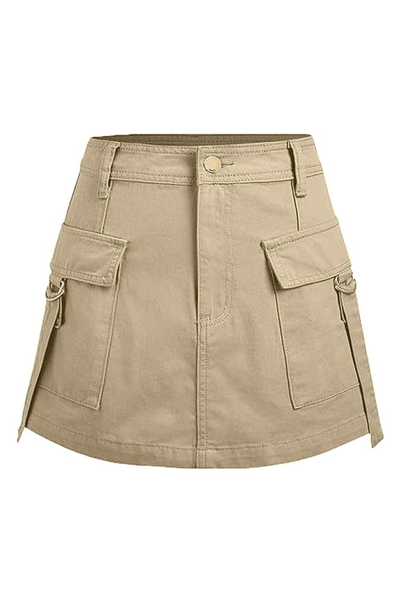 Clearance Skorts for Woman Sexy Slim Irregular Skirt European and American Fashion Trend Drawers Half Bodies Skirt Skorts for Women Dressy Casual Khaki