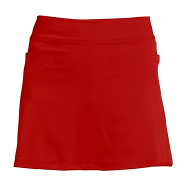 Lokdsa Clearance Skorts for Woman Women's Pocket Pants Solid Mid Waist Culottes Short Skirts Skinny Pants Tennis Skirt Red