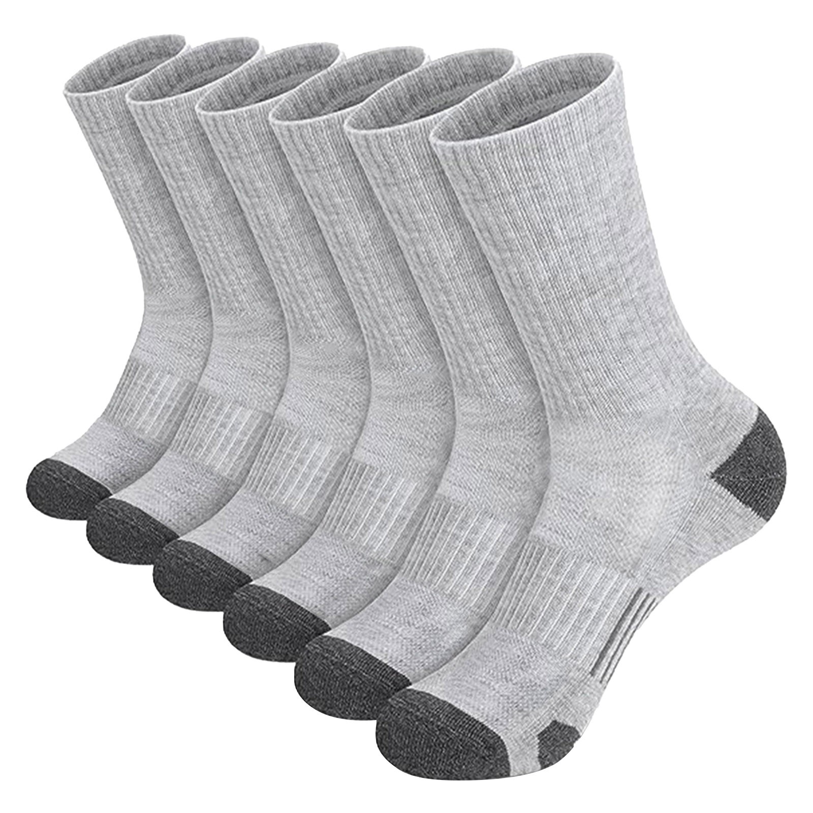 Lokdsa Clearance Socks For Men Men'S Basketball Socks Solid Color Short Socks 5Pc Grey
