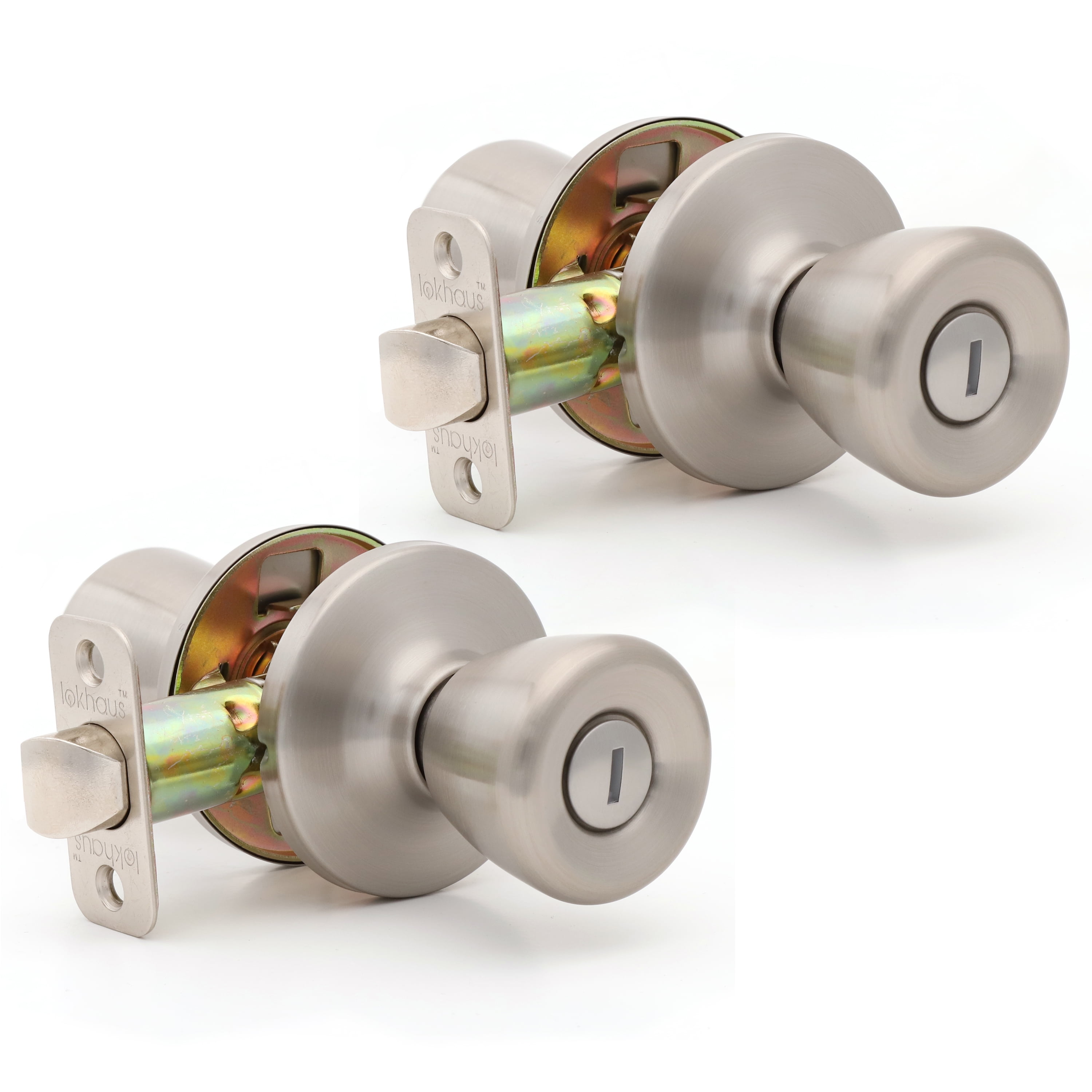 Lokhaus Privacy Tulip Doorknob Satin Nickel Twin Size - Walmart.com