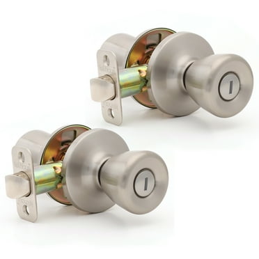 Lokhaus Privacy Tulip Doorknob Satin Nickel Twin Size