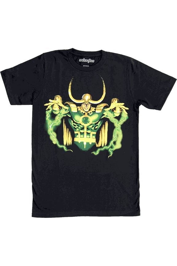 Loki Hands Up Adult Black T-Shirt