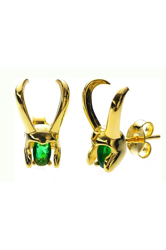 Loki Helmet Metal Stud Earrings