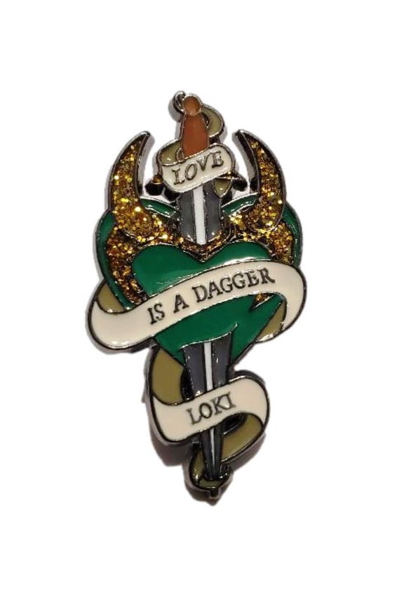Loki Love Is A ........ 1.5 Inches Tall Enamel Metal Pin