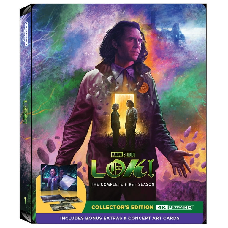 Loki Season One Steelbook (Blu-ray) + Disney Movie Club LE Lithograph
