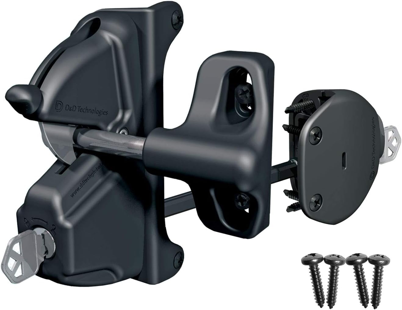 Lokklatch Deluxe, Locking Privacy Gate Gravity Latch, Key Lockable On Both Sides Of Gate, For
