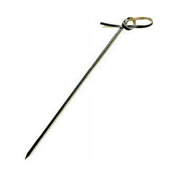 "Loko" Black Looped and Knotted Bamboo Pick Skewer Case of 100, PacknWood - Biodegradable Wooden Sticks for Appetizers, Drinks Accessories 3.94" PK209BBLOKO10