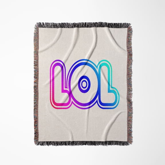 Lol Laugh Out Loud Acronym Laughing Lolspeak, Woven Blanket