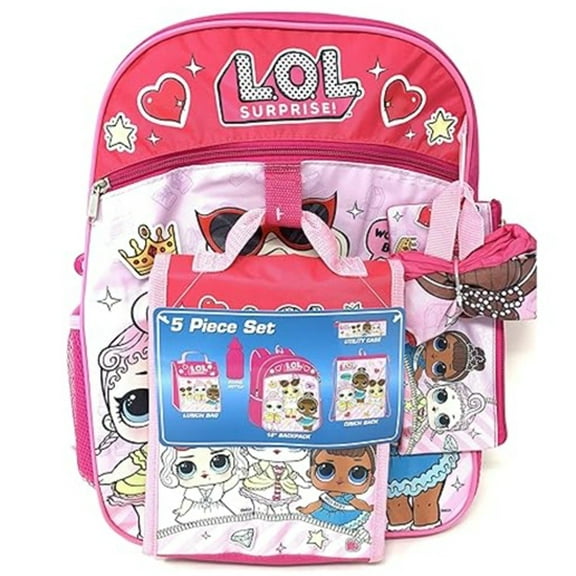 Lol Surprise 5 pcs SET Backpack New with Tags