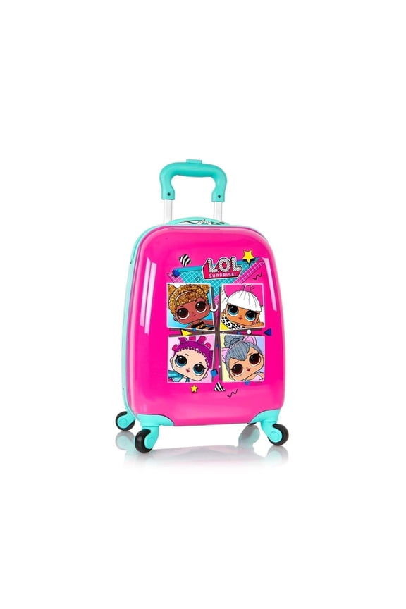 Lol Surprise Child Hardside Luggage - 18 inch Spinner Rolling Suitcase Travel Trolley for Kids