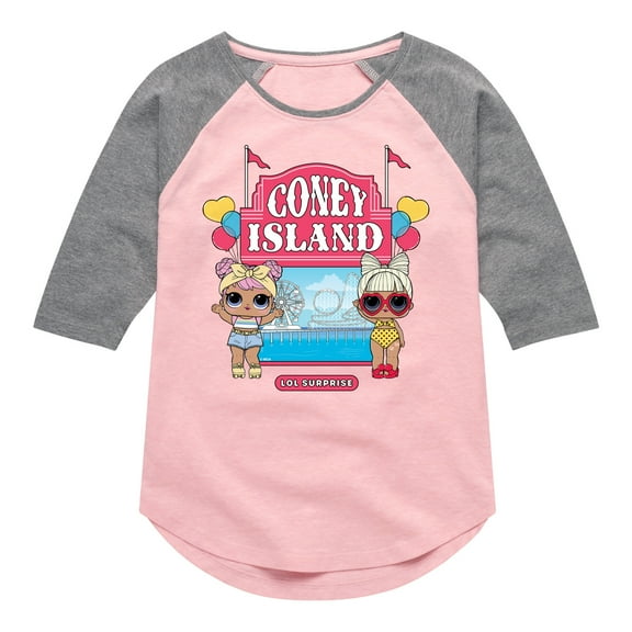 Lol Surprise! - Coney Island - Toddler & Youth Girls Raglan Graphic T-Shirt