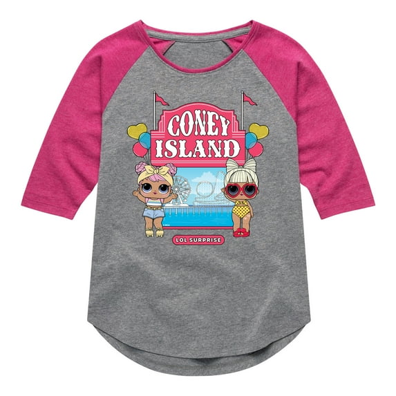 Lol Surprise! - Coney Island - Toddler & Youth Girls Raglan Graphic T-Shirt
