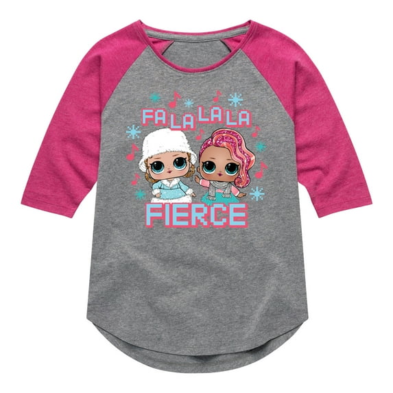 Lol Surprise! - Fa La La La Fierce - Toddler & Youth Girls Raglan Graphic T-Shirt
