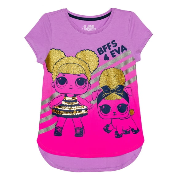 Lol Surprise Girls 4-16 Short Sleeve Graphic BFF Tee
