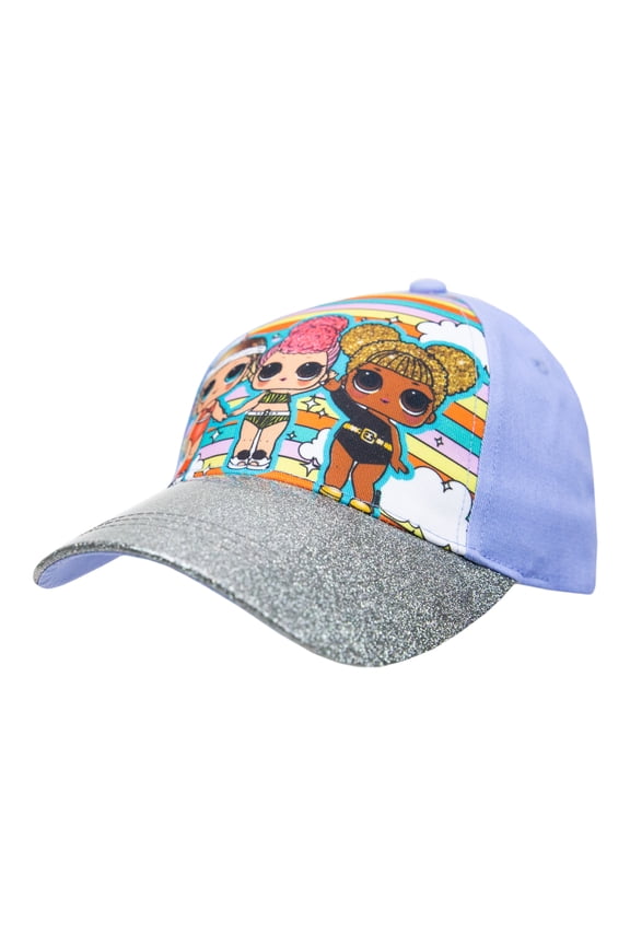 Lol Surprise Girls Licensed Baseball Hat, LOL Characters with Glitter Brim