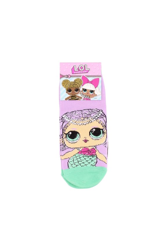 Lol Surprise Lets Be Friends Mermaid Girls Socks Size 6/8.5, Color: Multi-Color
