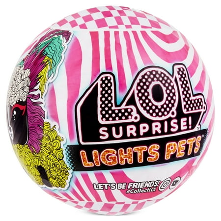 L.O.L. Surprise! Lights Pets with REAL Hair & 9 Surprises including Black Light Surprises