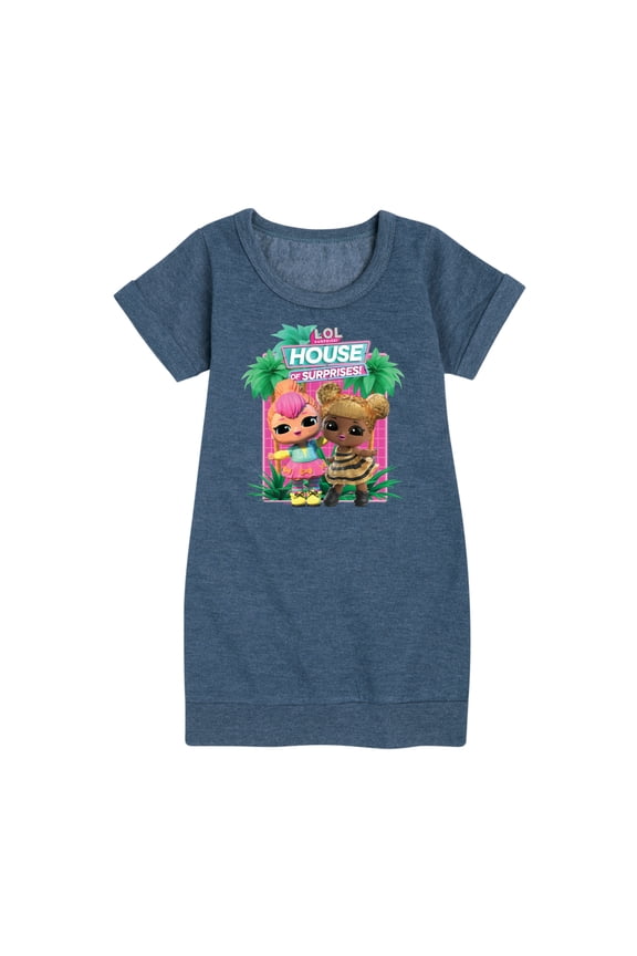 Lol Surprise! - Lol Hos Palm Trees - Toddler & Youth Girls Fleece Dress