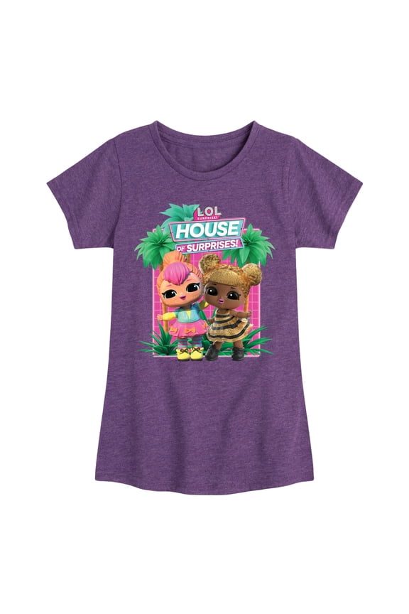 Lol Surprise! - Lol Hos Palm Trees - Toddler & Youth Girls Short Sleeve Graphic T-Shirt