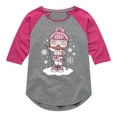 thumbnail image 1 of Lol Surprise! - Snowbunny And Snowflakes - Toddler & Youth Girls Raglan Graphic T-Shirt, 1 of 5