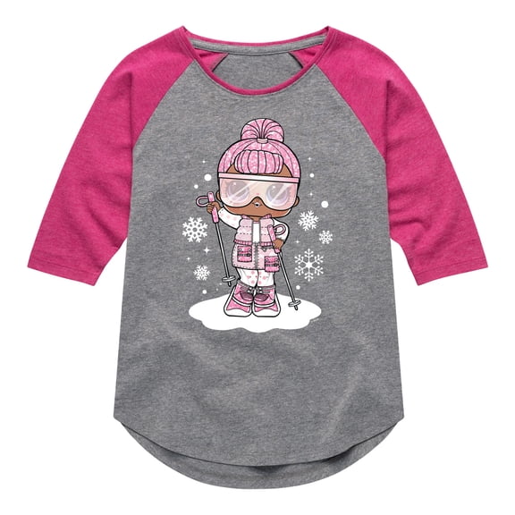 Lol Surprise! - Snowbunny And Snowflakes - Toddler & Youth Girls Raglan Graphic T-Shirt