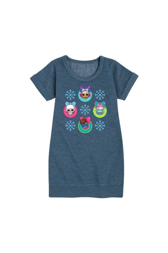 Lol Surprise! - Snowflake Wreath - Toddler & Youth Girls Fleece Dress