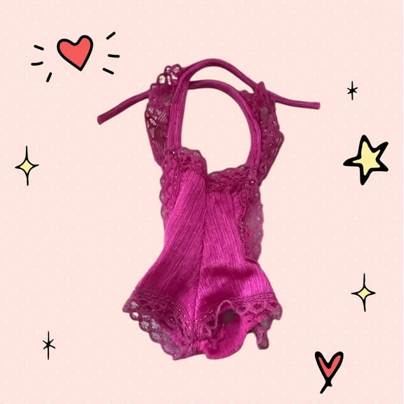 Lol Surprise doll OMG Bartz #1290 Beauty Secrets 1979 Pink Ruffled Swim Bodysuit Leotard