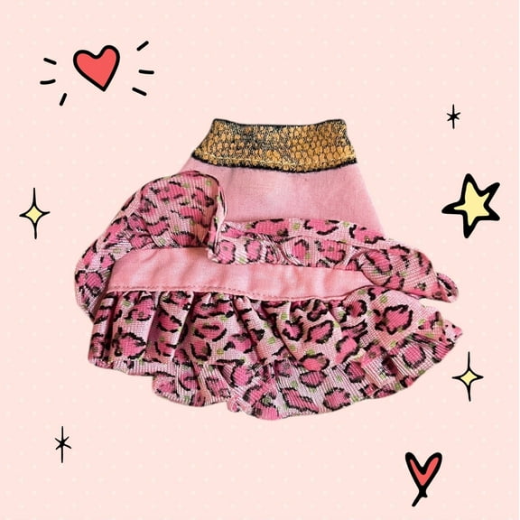 Lol Surprise doll OMG Bartz 1989 Rocker Safari Leopard Skirt Pink Gold Outfit