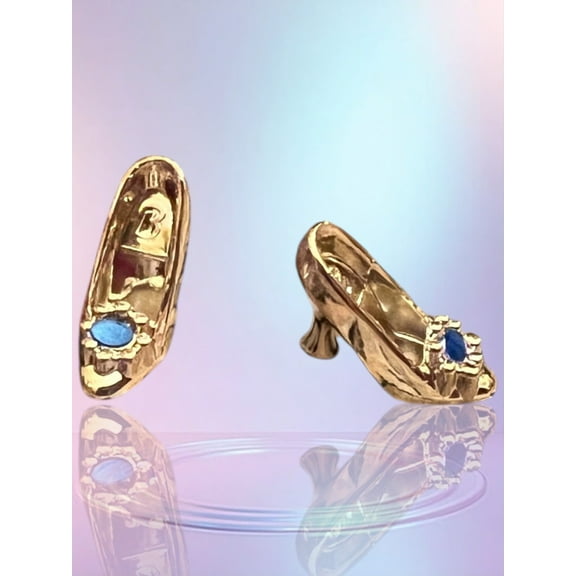 Lol Surprise doll OMG Bartz 1990's 2000's Gold Metallic Heels with Clear Gem Shoes Pretty Treasures