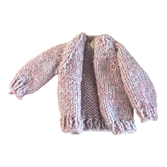 Lol Surprise doll OMG Bartz Doll Clothes Hand Knitted Pink Cape Sweater Kimono Rare White Buttons