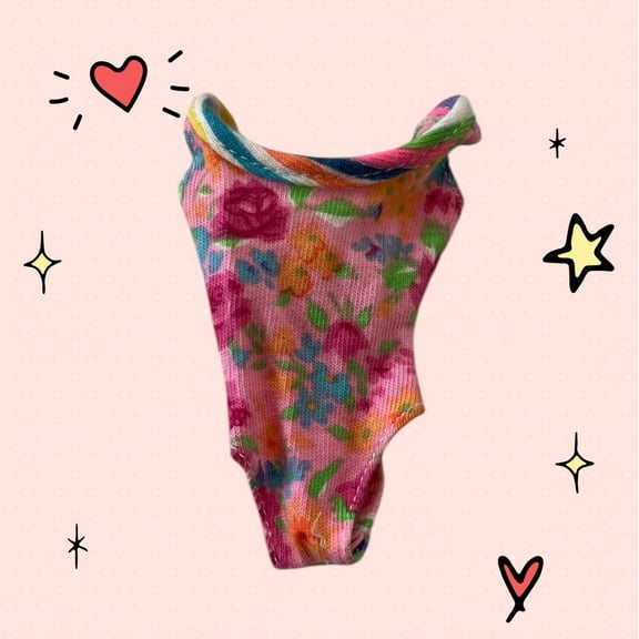 Lol Surprise doll OMG Bartz Doll Fashionistas Dance Gymnastics Workout leotard Bodysuit Floral Pink